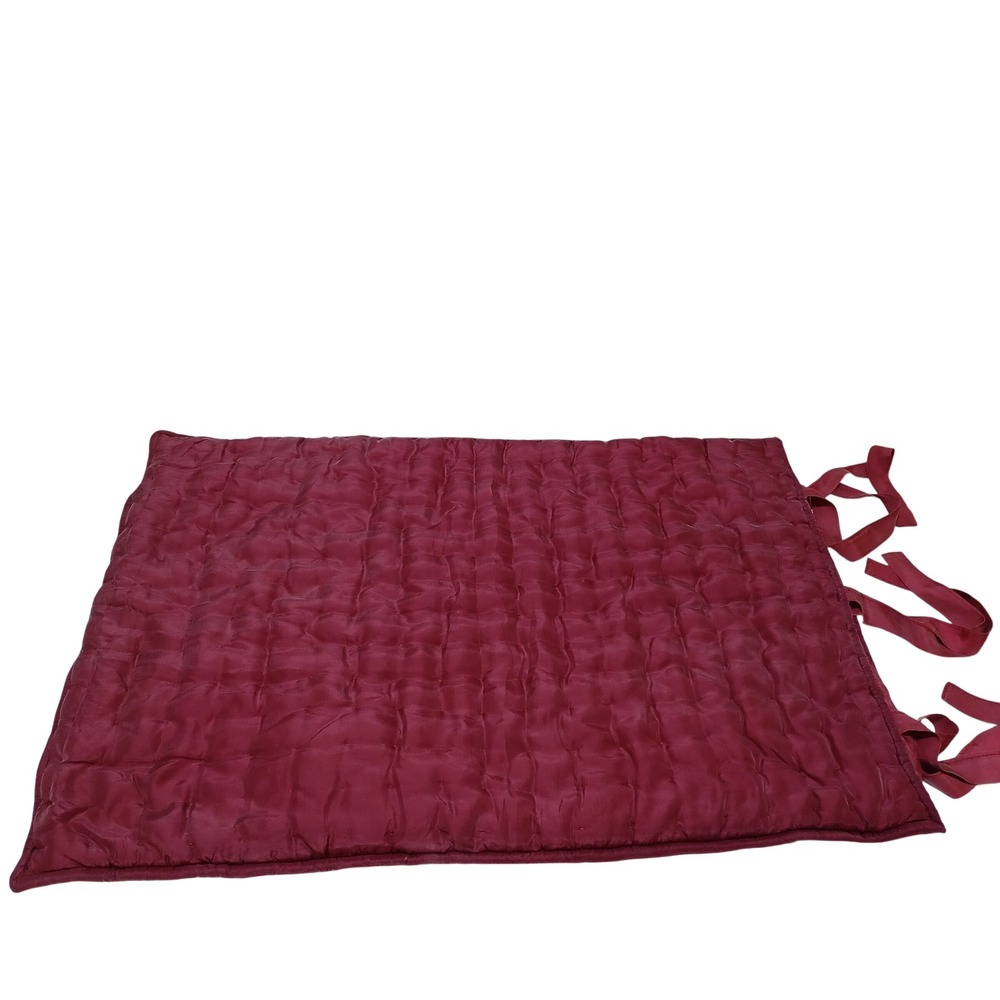 Pottery Barn Silk Quilted Pick Stitch Std Pillow Shams Set of 3 Burgundy Luxury